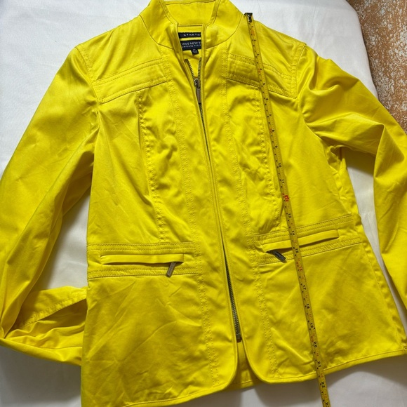 Jones New York Jacket Long Sleeve Stretch Lightweight Yellow Size X-Small Petite - Picture 13 of 13